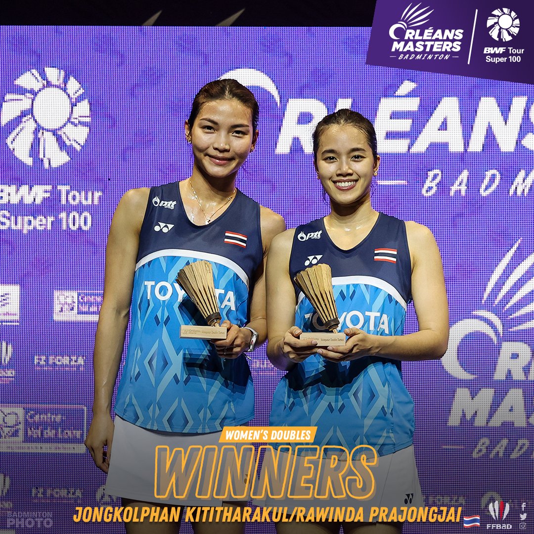 មិនសរសើរមិនបាន! កីឡាការិនីថៃបានឈ្នះពានរង្វាន់ពីរក្នុងព្រឹត្តិការណ៍ BWF