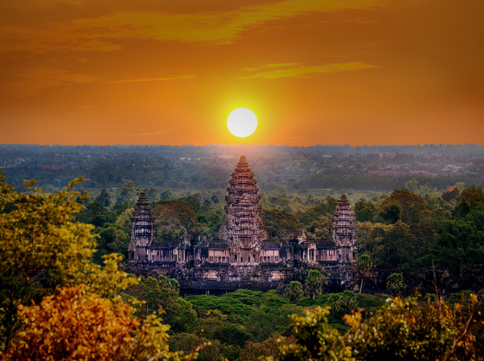 The Photograph Above Of Angkor Wat In Cambodia Is An Example Of