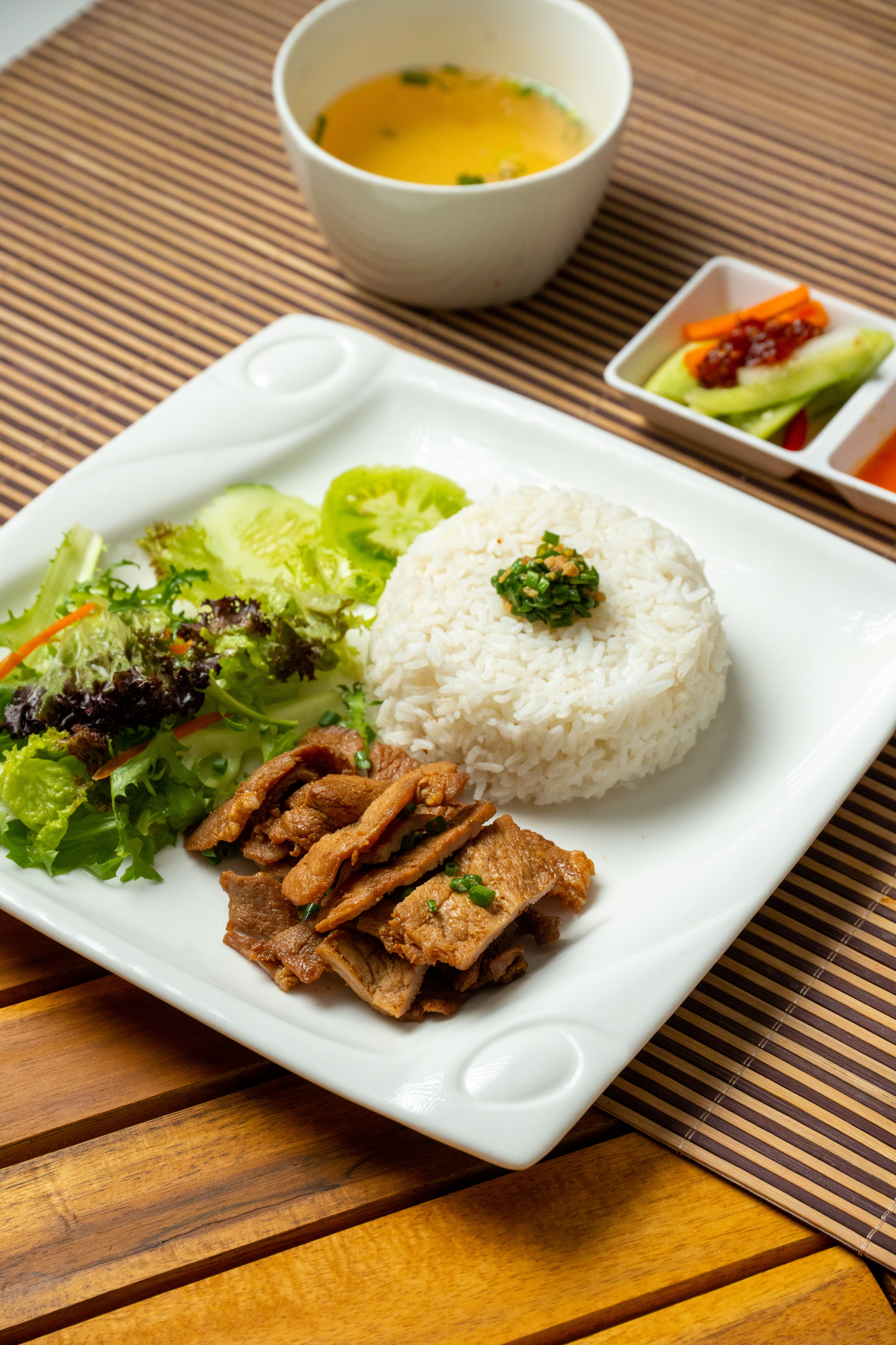 FRIED PORK WITH STEAMED RICE