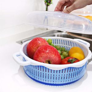 4-Pack Plastic Snack Trays With Lids - Fruit & Veggie Storage Baskets, Desktop Organizer, Black