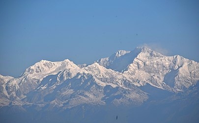  ភ្នំ Kanchenjunga មើលពីប្រទេស ឥណ្ឌា