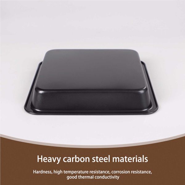 9 Pan 9 inch Non-stick Square Baking Pan Carbon Steel Tray Cake Bread Mold ...