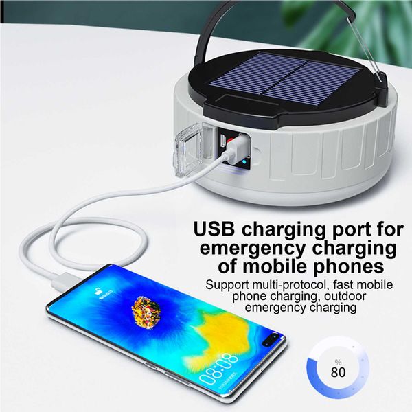 LED Smart Bulbs Rechargeable Light Solar Hanging Bulb Lamps for Indoor ...