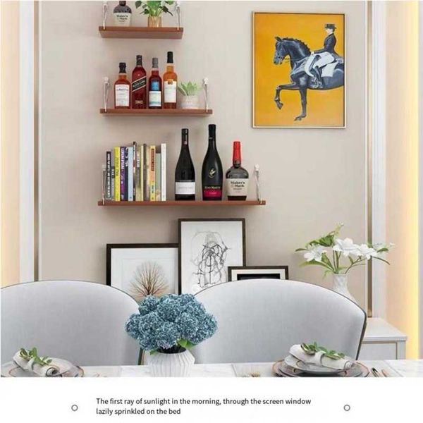 Wall storage rack without punching, hanging wall, iron art, living room ...