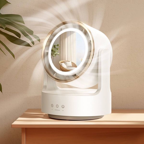 Mirror Fan new leafless fan desktop fill light fan beauty mirror fan usb ...