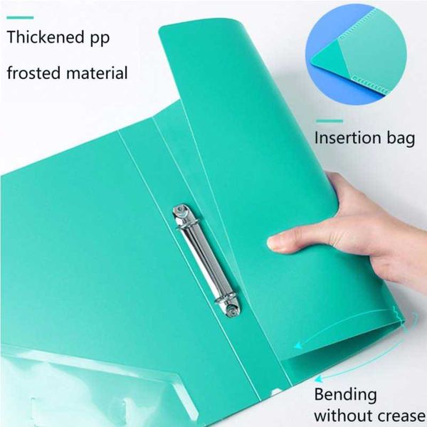 A4 PP Clip File Folder Double Strong Clip Dark Student Paper Board ...