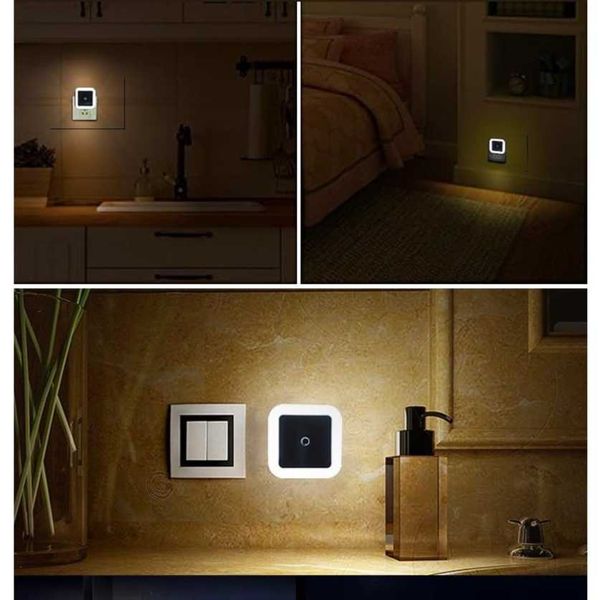 Auto Motion Sensor LED Night Light Lamps Bedroom Wall Mounted Auto On ...