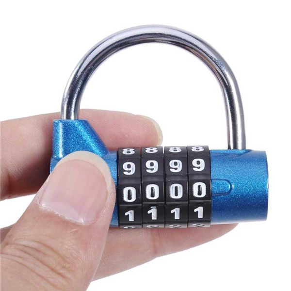 Travel Password Lock 4 Dial Digit Number Combination Padlock Zinc Alloy ...