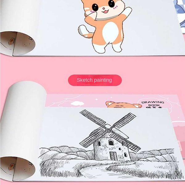 Cartoon Children s Big Drawing Book Primary School Art Sketch Thickened cartoon-children-s-big-drawing-book-primary-school-art-sketch-thickened