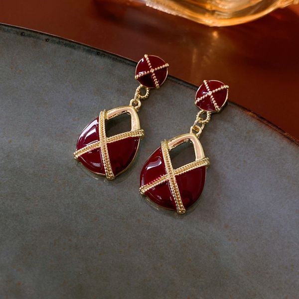 Medieval vintage earrings fashion all-match earrings niche light luxury  high-end jewelry