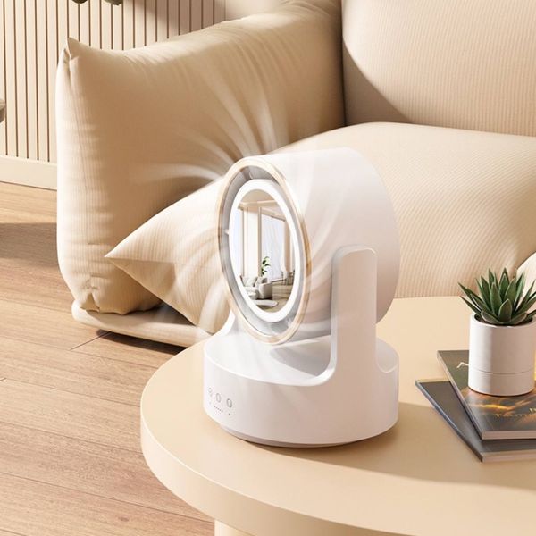 Mirror Fan new leafless fan desktop fill light fan beauty mirror fan usb ...