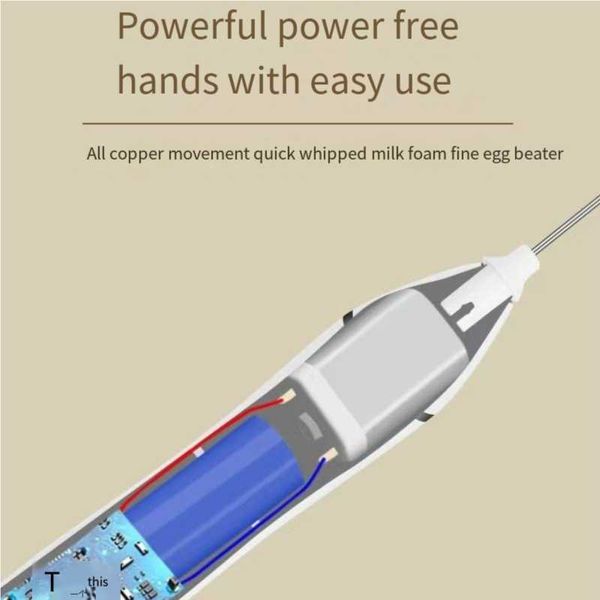 304 stainless steel hand-held electric milk beater Egg beater Automatic ...