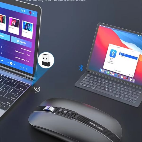 Wireless Mouse And Keyboard Combo, Silent Full-Size Computer Keyboard - View #3