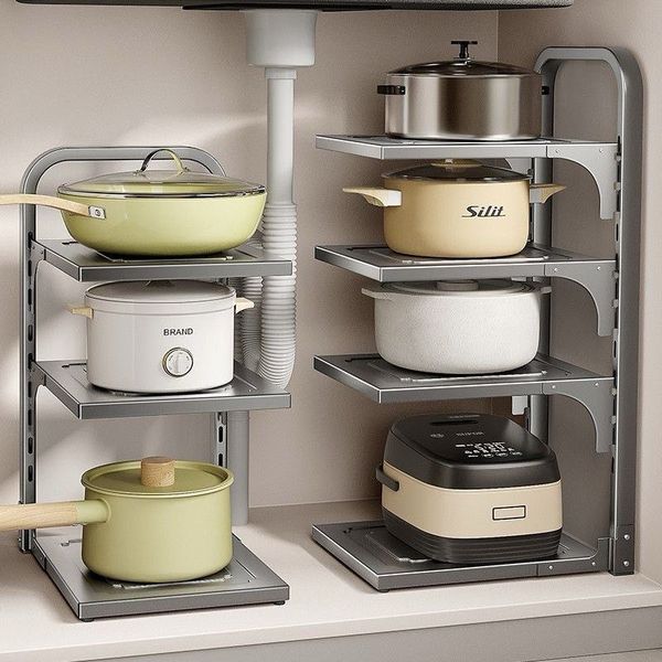 Kitchen Multirack Kitchen Multi-layer Storage Rack Household Multi-functional Cabinet ...