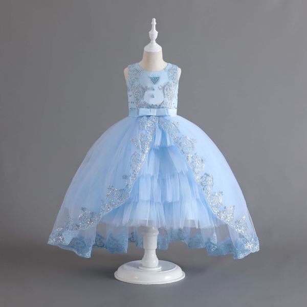 Spot new trailing children's dress lace princess dress female piano  performance dress kids dress