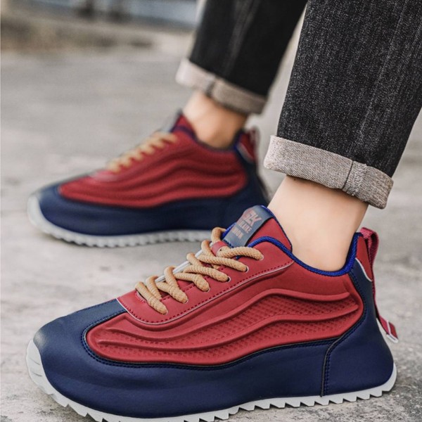 国内で当店のみ XMZY - 2025 Street Style Leather Dad Shoes XMZY | 2025 ストリートスタイル レザー ダッドシューズ - ブルー
