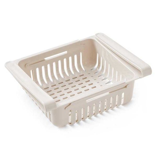 Kitchen Storage Shelf Retractable Fridge Drawer Shelf Plate Layer ...