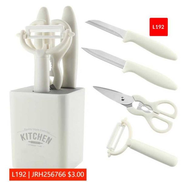 5Piece Set Of Kitchen Small Tools With Storage Seat, Fruit Slicing