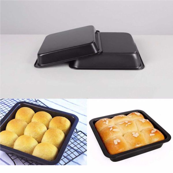 9 Pan 9 inch Non-stick Square Baking Pan Carbon Steel Tray Cake Bread Mold ...