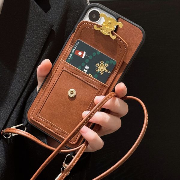 New high luxury iPhone Phone Case Fashionable Old Flower Retro Crossbody  Card for iPhone Little Red Riding Book