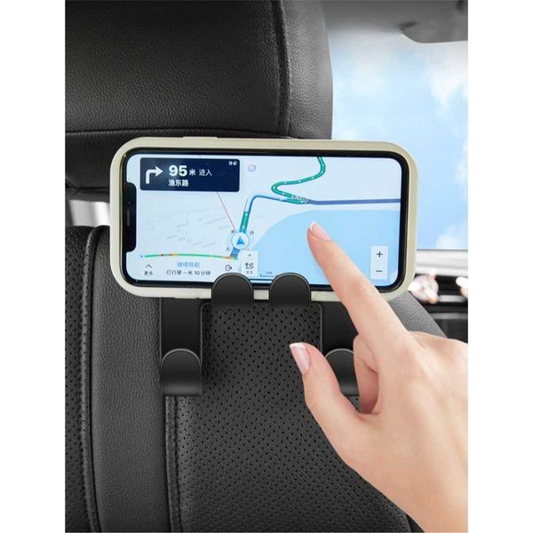 Car multifunctional phone holder hook, car interior, rear seat back,  creative multifunctional storage hook
