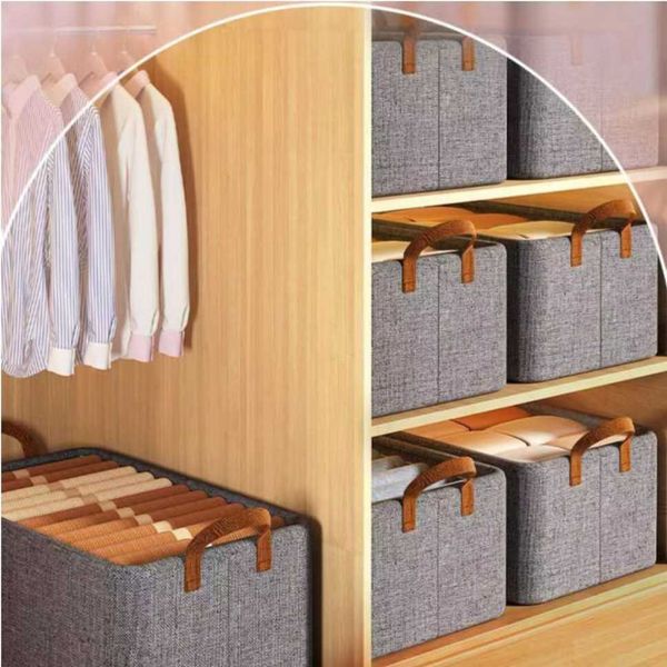 Cation storage box, steel frame, folding underwear, household large ...