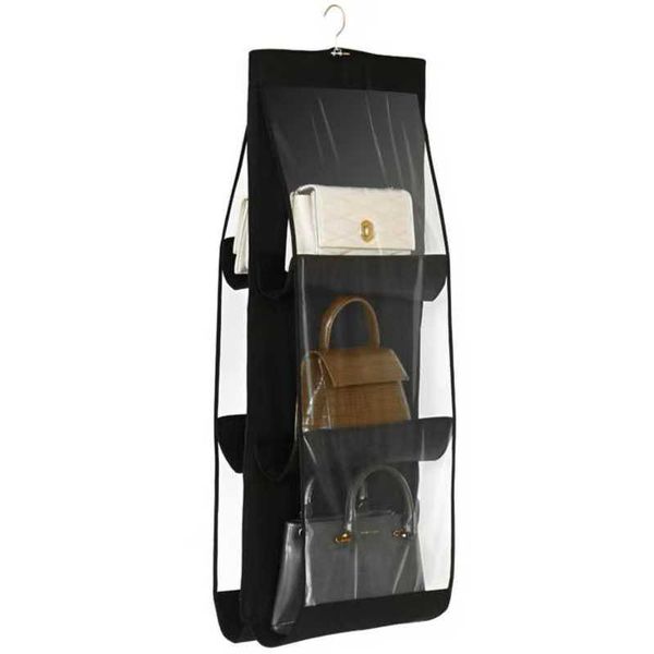 Bag storage bag, transparent dust-proof hanging bag, household wardrobe ...