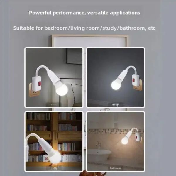 LED switch-equipped # Universal socket wall lamp # Home energy-saving ...