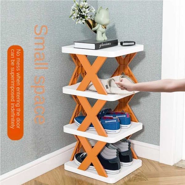 1 Step Shoe Rack Multi layer simple shoe rack, household doorstep shoe cabinet, storage ...