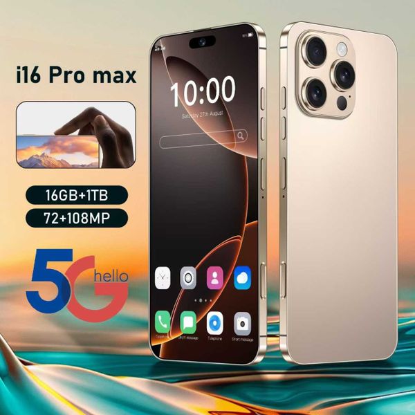 2025 Original Brand Smartphone 7.3-inch New i16 ProMax Full Screen 4G ...