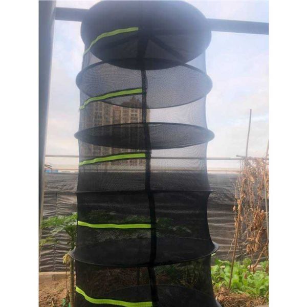 Net For Rice Drying 6-layer Hanging Herbal Drying Net Foldable Drying Rack Closed Zipper ...