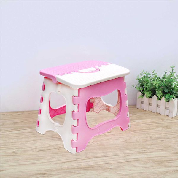 Plastic Folding Stool Portable Chair Non-slip Step Stool with Handle ...