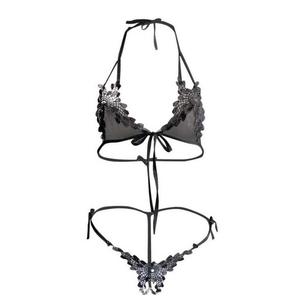 Fun lace three point set for women with sexy small breasts, pure desire underwear, hot and passionate pajamas - L192 Fun lace three point set for women with sexy small breasts, pure desire underwear, hot and passionate pajamas - L192