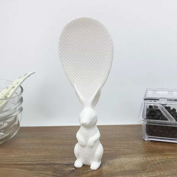 Plastic Rice Spoon Can Stand Rabbit Shovel Rice Scooper Cooker Spoon ...
