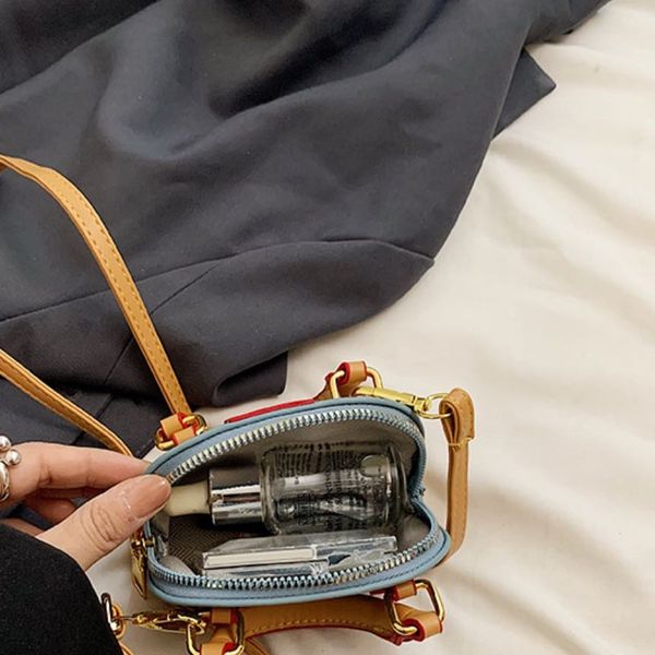 Fashion Mini Portable Small Bag Women's Summer New Fashionable All-match  Shell Bag Contrast Color Shoulder Crosbody Bag