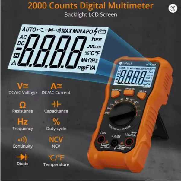 Multimeter Hs Code Digital multimeter, automatic range RMS detector, AC/DC ammeter ...