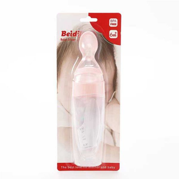 Baby Food Feeder, Baby Spoon Bottle Feeder Dropper Silicone Squeeze Spoon  Feeder for Feeding Medicine Kids Toddler Cutlery Utensils Children