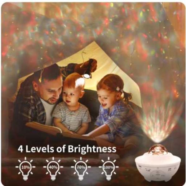 Starry Nursery Moon Galaxy Music Star Projector Table Lamp LED