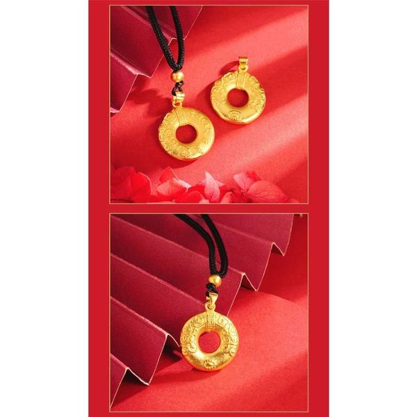 Shajin Ruyi ring necklace temperament versatile circle auspicious ...