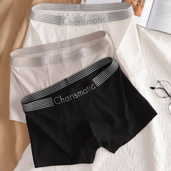 Modal men's underwear solid color boxer briefs comfortable breathable boxer  briefs trendy boys shorts summer hot pants