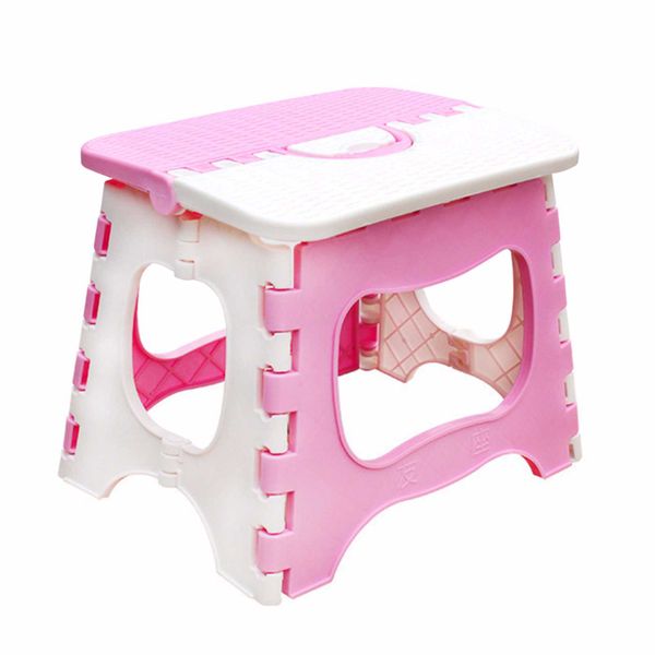 Plastic Folding Stool Portable Chair Non-slip Step Stool with Handle ...
