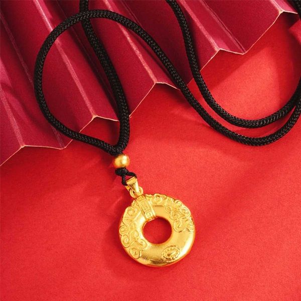 Shajin Ruyi ring necklace temperament versatile circle auspicious ...