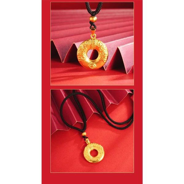 Shajin Ruyi ring necklace temperament versatile circle auspicious ...
