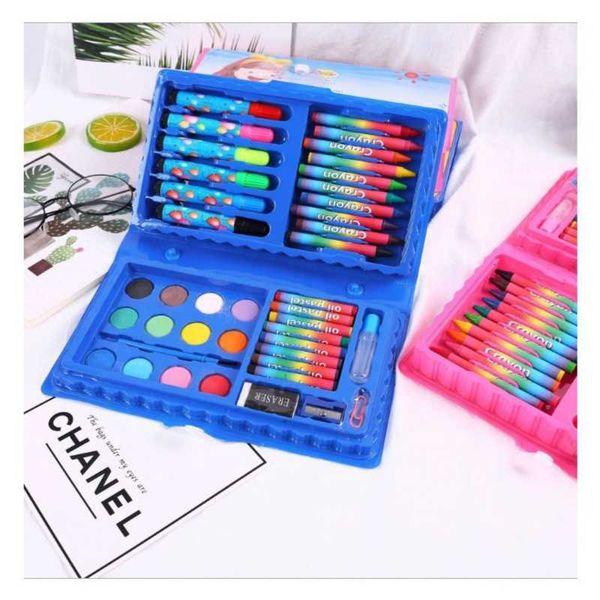 42 pieces painting drawing deluxe kids art set plastic box cover art