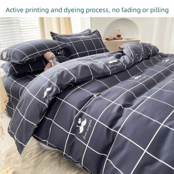 Quilt Cover Cotton Bed Pure Cotton Bed Sheet Four-piece Suit