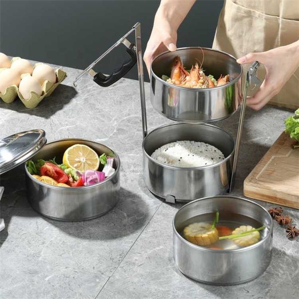 Four-layer Food Storage Container Stainless Steel Food Carrier Lunchbox ...