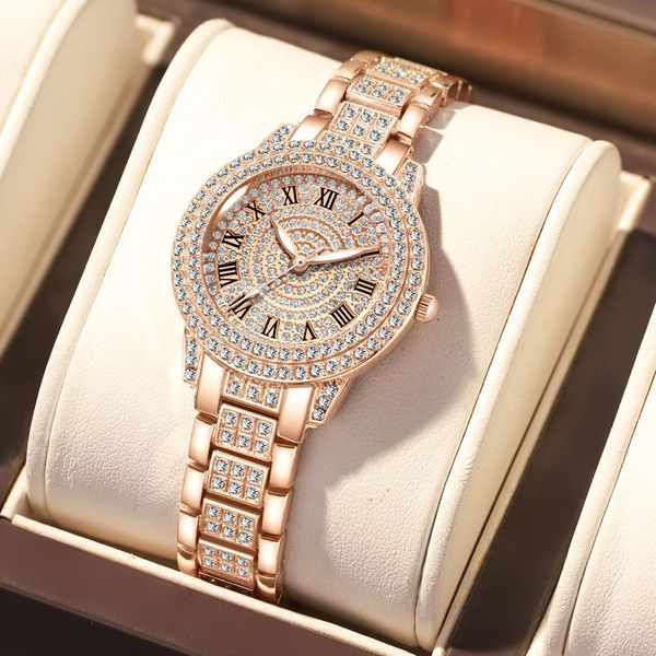 Diamond-studded Roman women's watch Women's bracelet watch women's