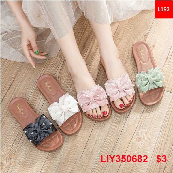 Casual Beach Shoes Popular Women's Bow Knot Outer Flip Flop Non
