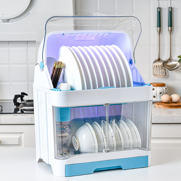 Cutlery Sink Caddy - Double Layer Drain Rack For Spoons, Forks, Chopsticks, Kitchen Utensil Storage Box
