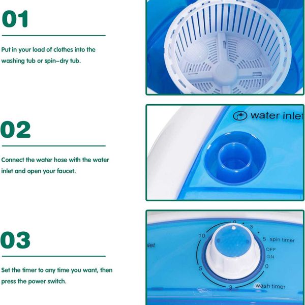 Image result for The portable washing machine is suitable for apartments, dormitories ...